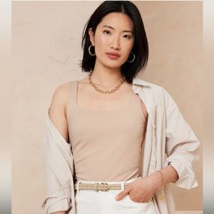 Banana Republic scoop-neck thong bodysuit.